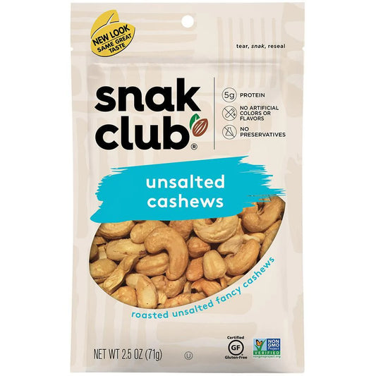 SNAK CLUB - SC-RS-R/U CASHEWS  2.5OZ /6