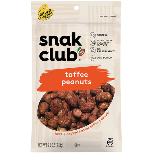 SNACK CLUB - SC-RS-TOFFEE PEANUTS 7.5OZ /6