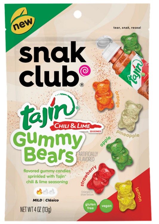 SNAK CLUB - SC-RS-TAJIN GUMMY BEARS 4OZ/6
