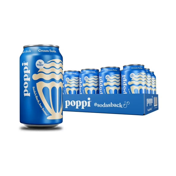 POPPI CREAM SODA CAN 12/ 12OZ