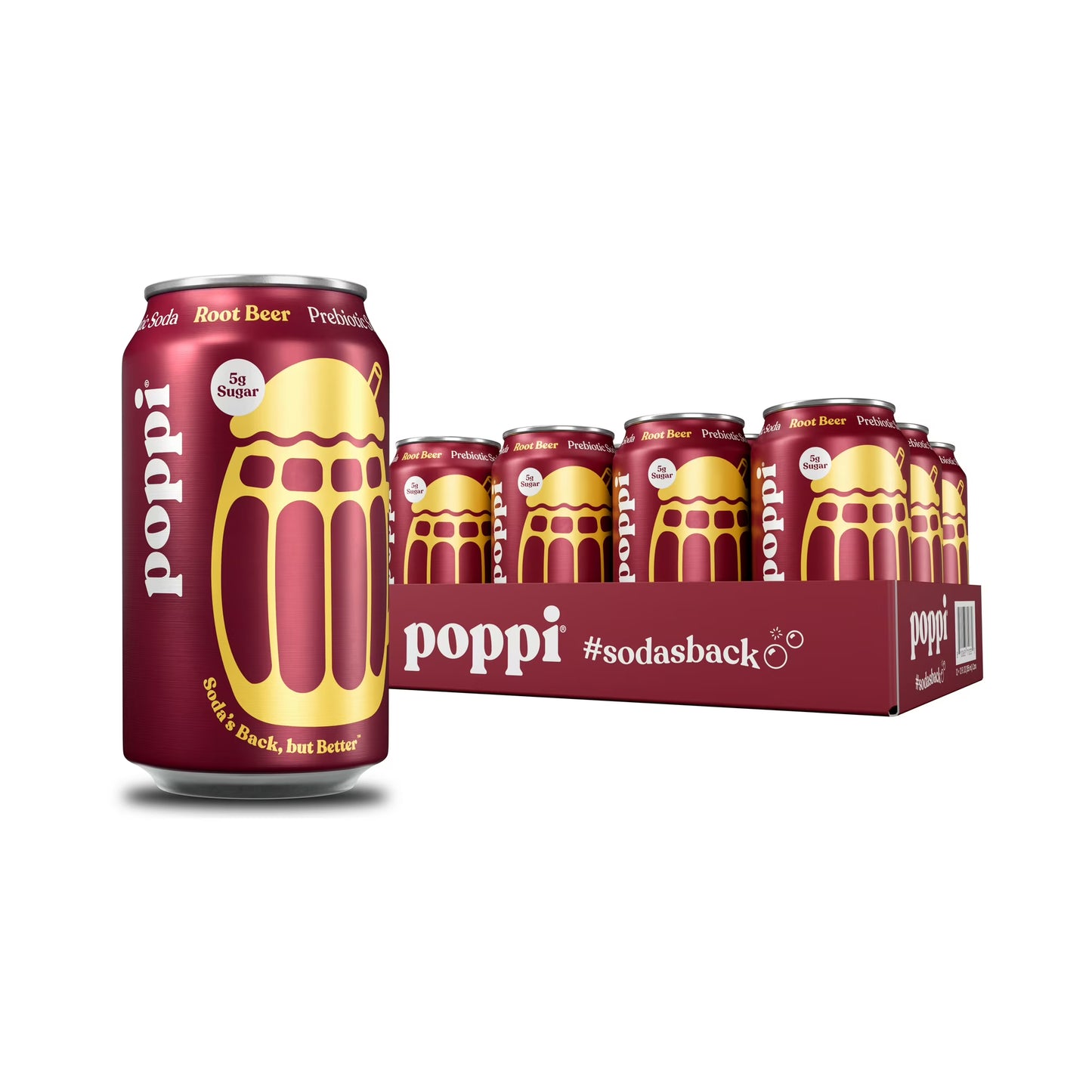 POPPI ROOT BEER CAN 12/ 12OZ