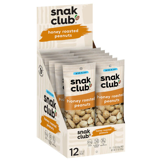 SNAK CLUB - SC-GR-HONEY ROASTED PEANUTS 1.75oz/12/144
