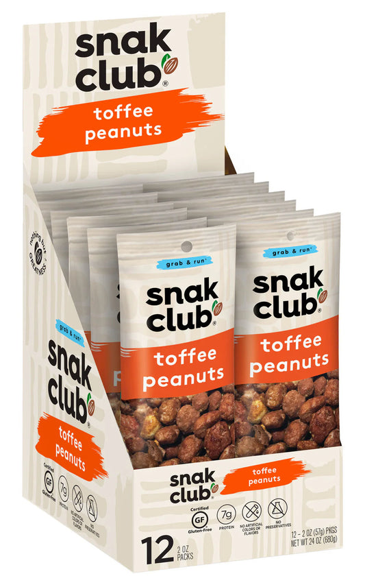 SNAK CLUB - SC-GR-TOFFEE PEANUTS 2oz/12/144