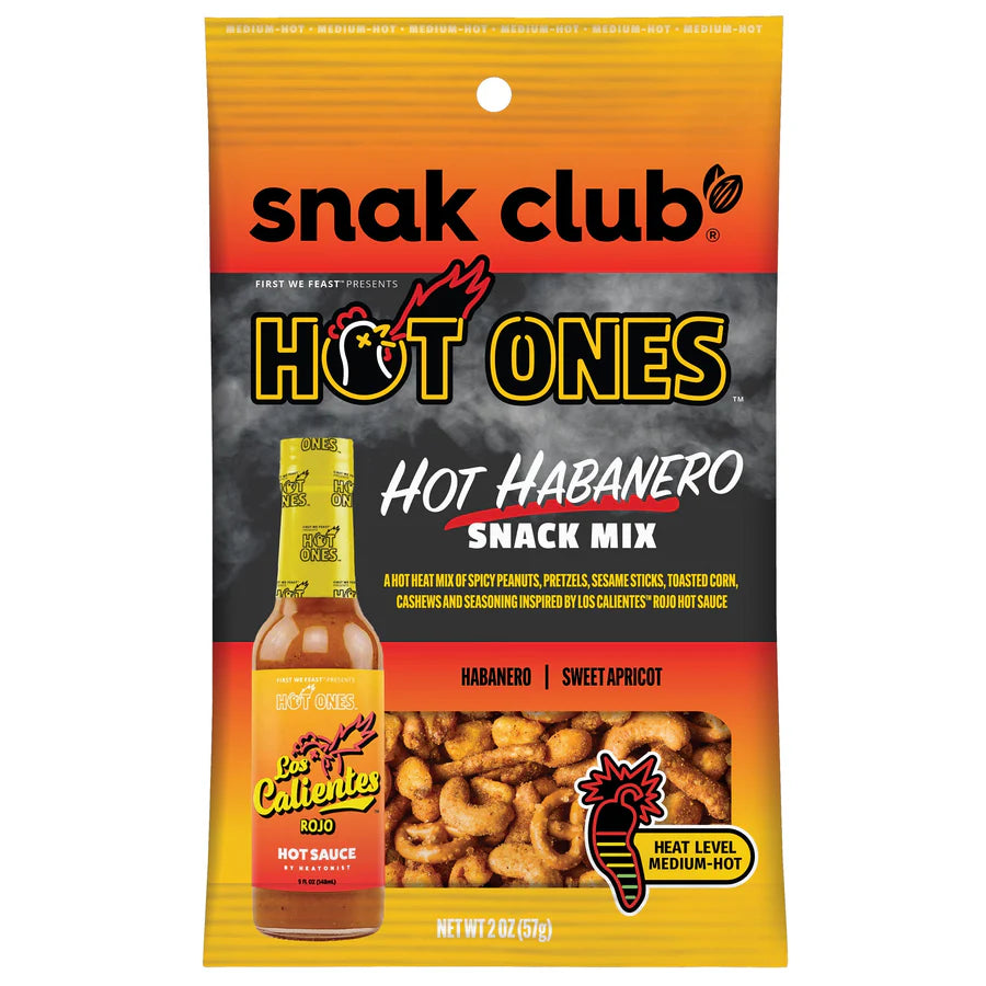 SNAK CLUB - SC-SS-HOT ONES HOT HABANERO SNACK MIX 2oz/12