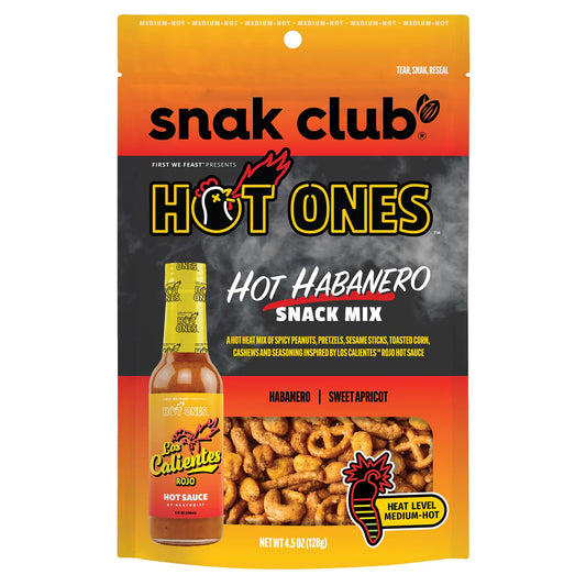 SNAK CLUB - SC-RS-HOT ONES HOT HABANERO SNACK MIX 4.5OZ/6