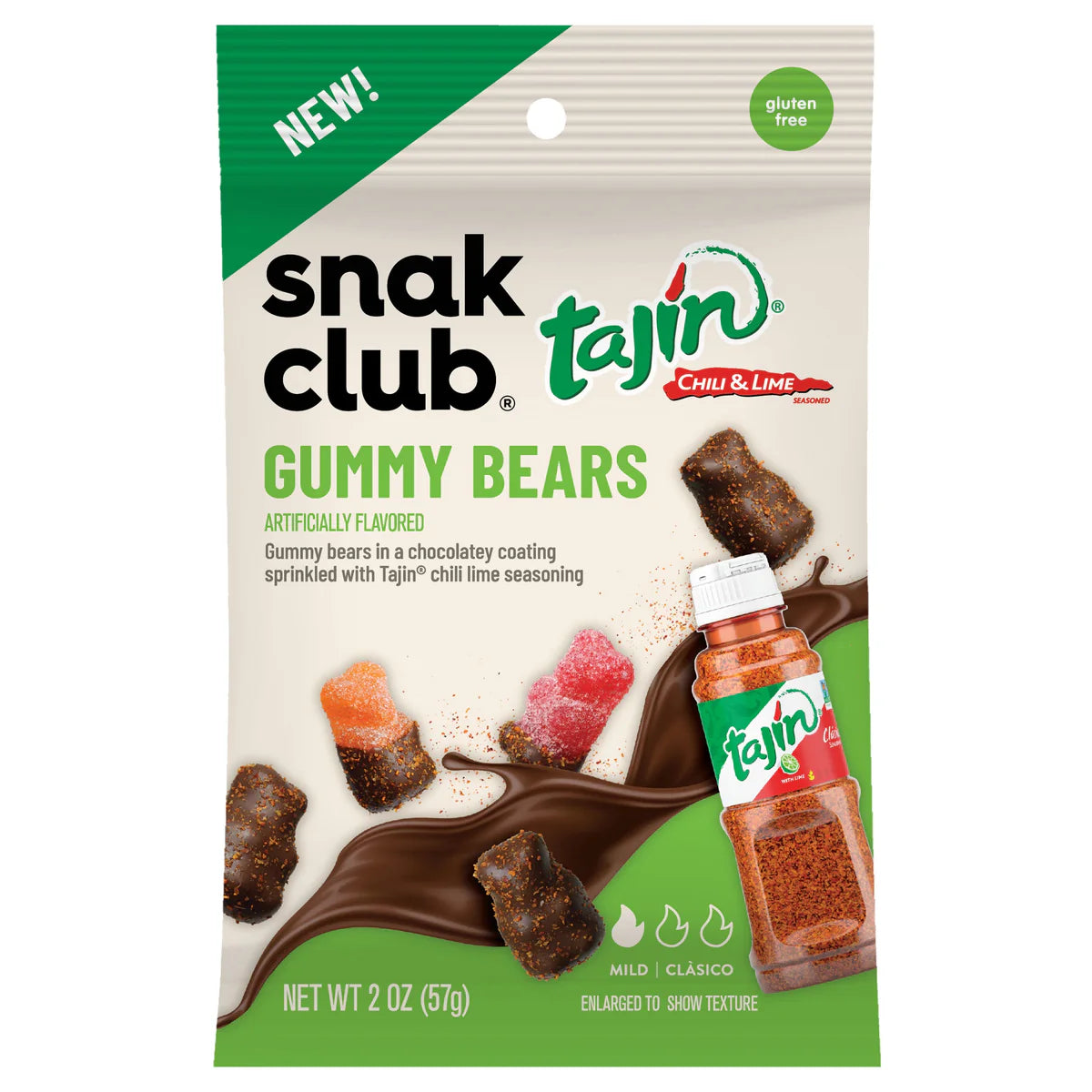SNAK CLUB - SC-SS TAJIN CHOCOLATEY GUMMY BEARS - 2OZ/12