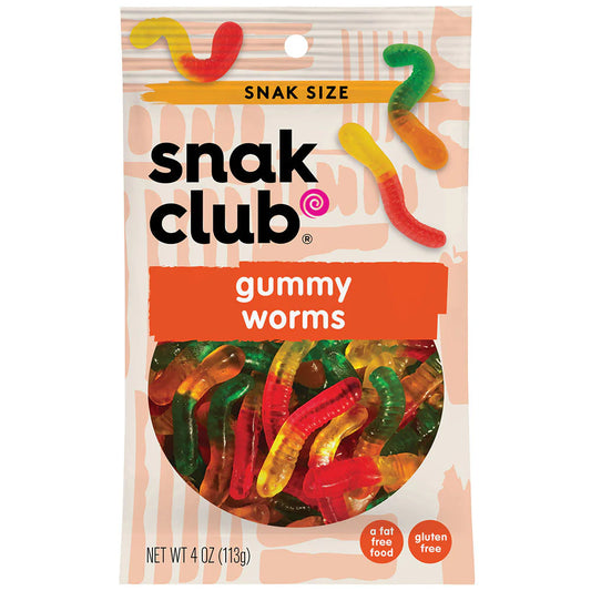 SNAK CLUB - SC-SS-GUMMY WORMS 4oz/12