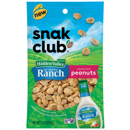 SNAK CLUB - SC-SS-HIDDEN VALLEY RANCH PEANUTS 2.25oz/12