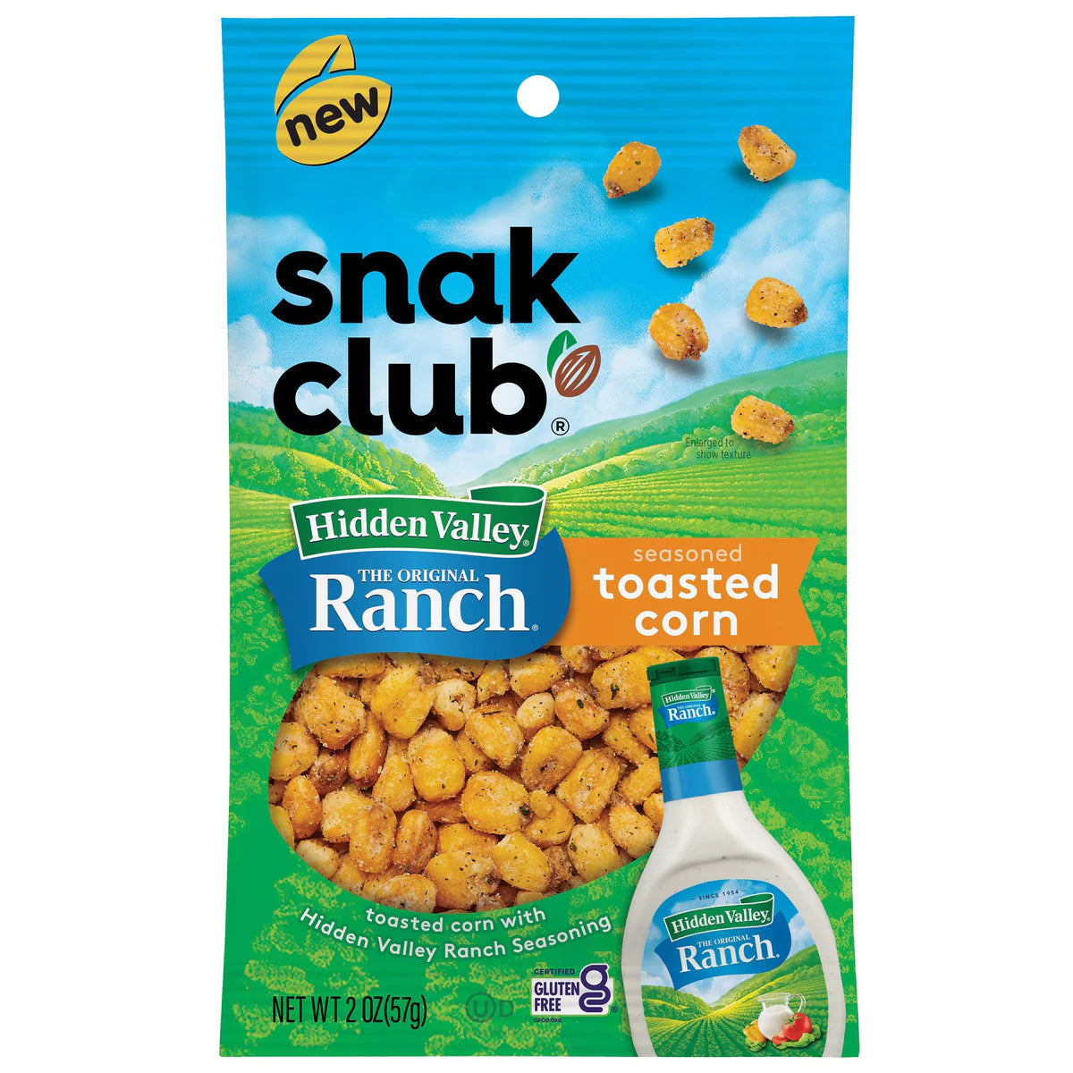 SNAK CLUB - SC-SS-HIDDEN VALLEY RANCH TOASTED CORN 2oz/12