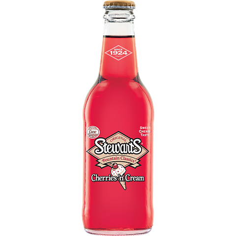 STEWART'S CHERRIES 'N CREAM FLAVORED SODA - 12FL OZ