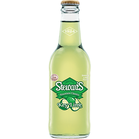 STEWART'S KEY LIME FLAVORED SODA -12 FL OZ