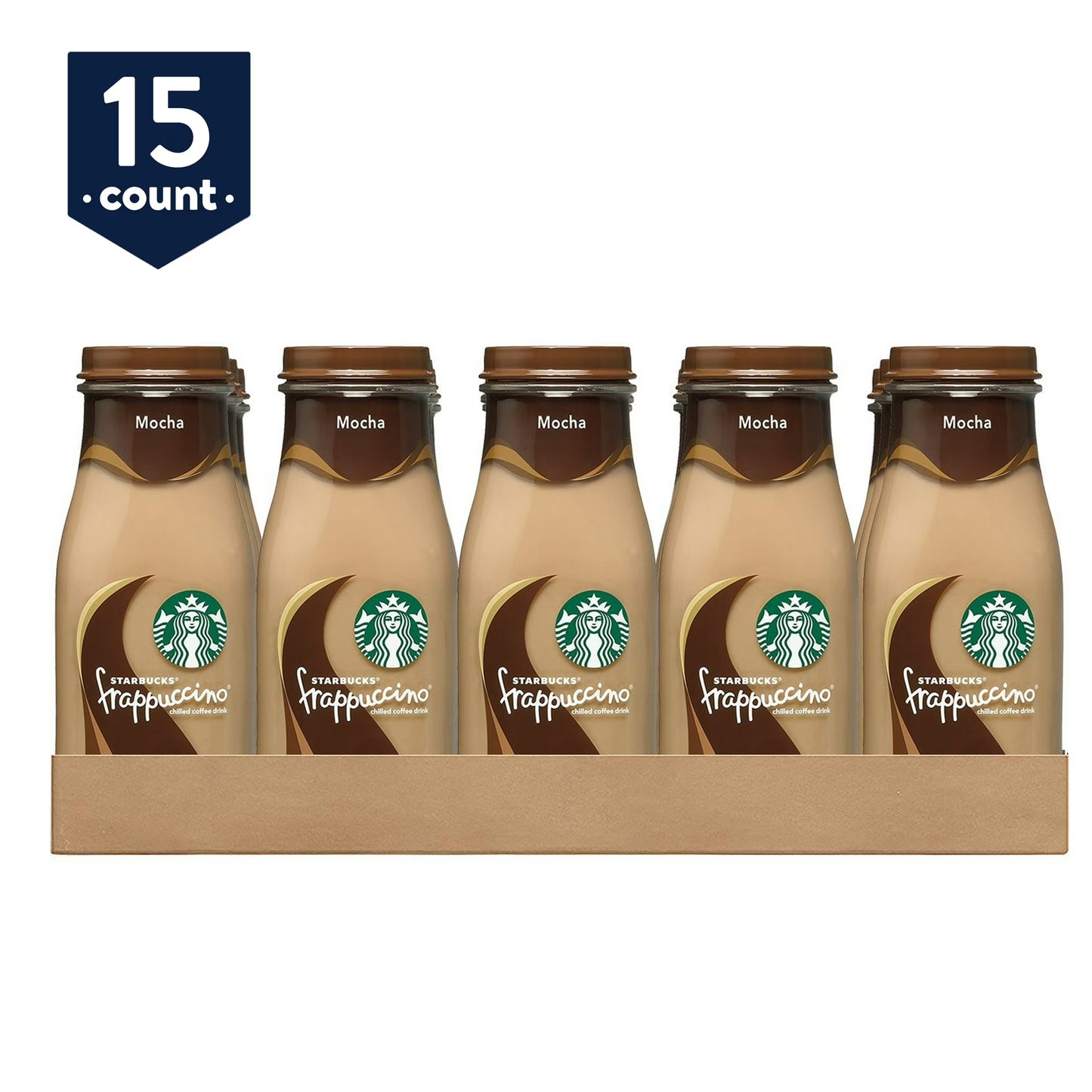 STARBUCKS - GLASS BOTTLE,  MOCHA FRAPP - 9.5OZ, 15 COUNT