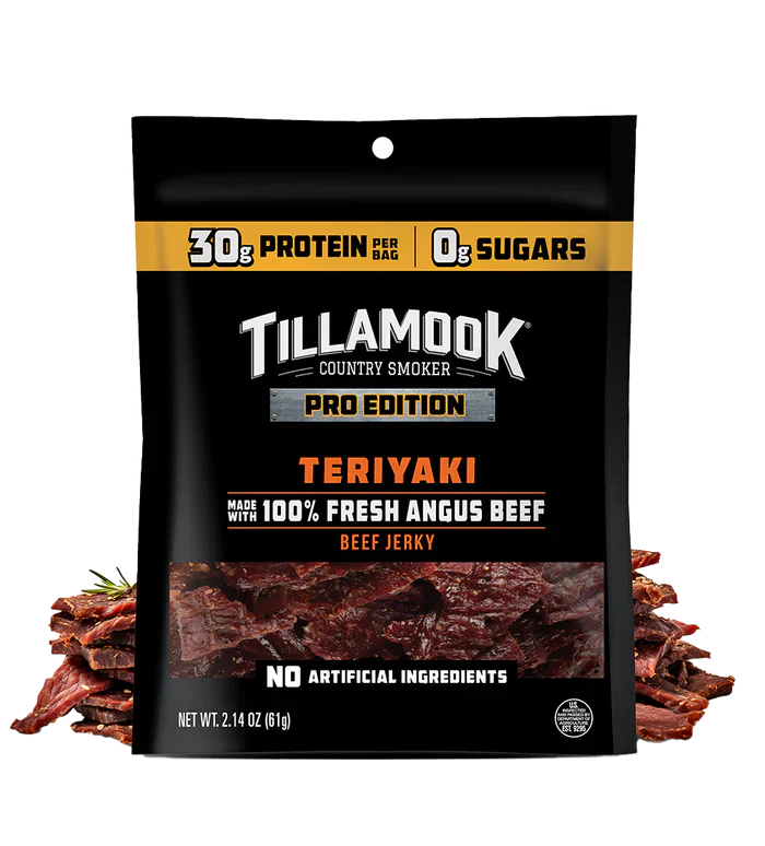 SNAK CLUB - PRO EDITION TERIYAKI JERKY CLIP STRIP 12/2.14oz (#804220)