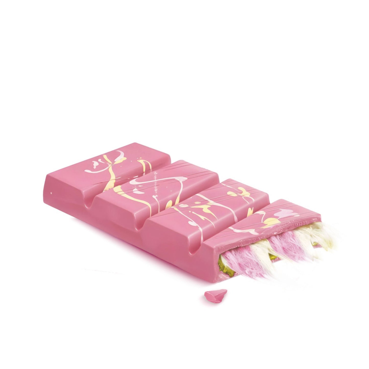 BEEMAX - Angel Hair Chocolate - Raspberry White Chocolate with Cotton Candy & Pistachio Cream