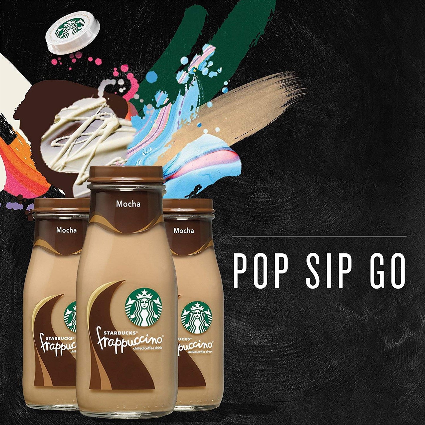STARBUCKS - GLASS BOTTLE,  MOCHA FRAPP - 9.5OZ, 15 COUNT