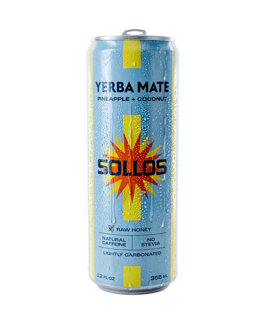 SOLLOS - YERBA MATE - PINEAPPLE AND COCONUT 12 PACK