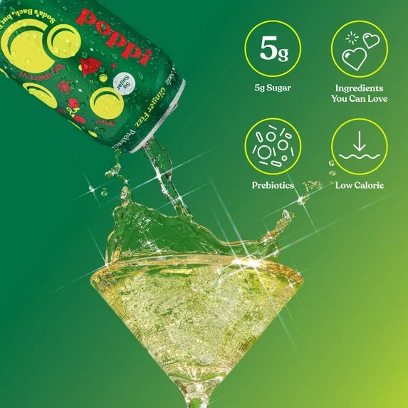 POPPI GINGER LIME CAN FIZZ - 12/ 12OZ