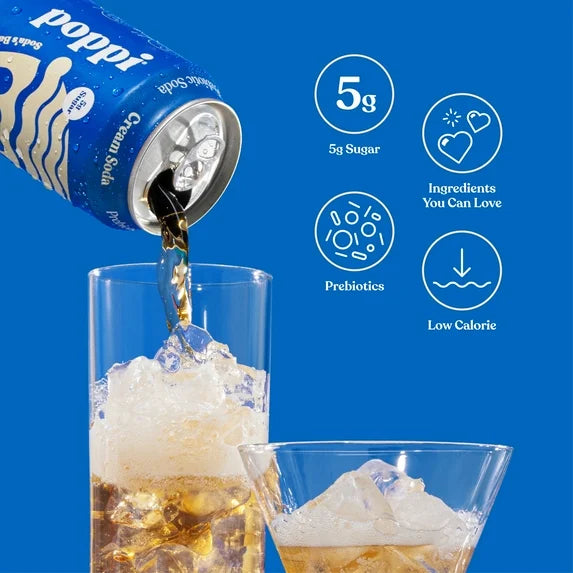 POPPI CREAM SODA CAN 12/ 12OZ