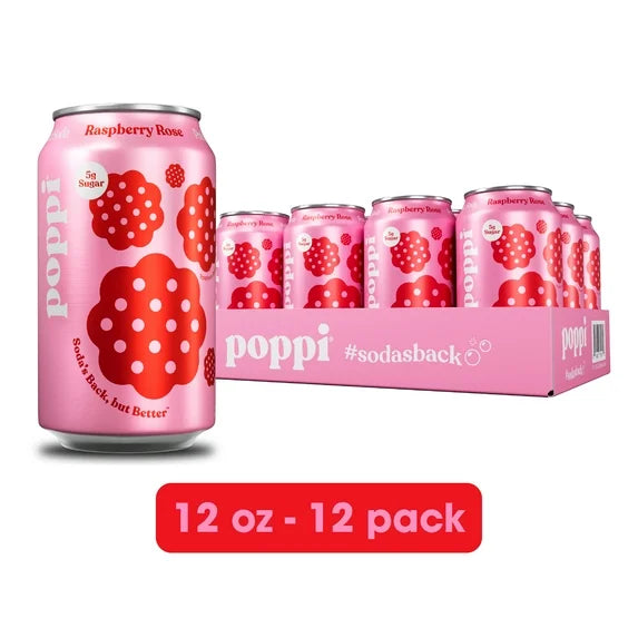 POPPI RASPBERRY ROSE CAN 12/ 12OZ